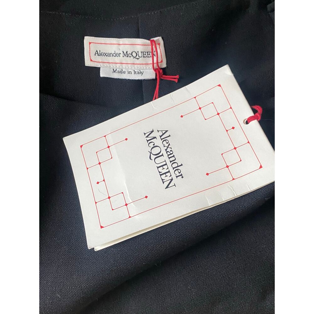 NWT ALEXANDER MCQUEEN Side Slit Mini Skirt In Black Size 42 IT, 6 US brand new - Picture 5 of 8